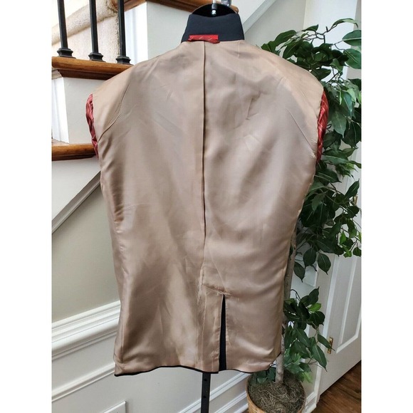 IZOD Men's Blue Polyester Single Breasted Two Buttons Fitted Jacket Blazer 42R - Picture 4 of 9